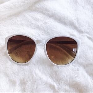 Celia White Cat Eye Full Rim Sunglasses